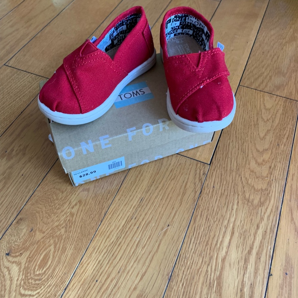 Classic Red Canvas Baby TOMS